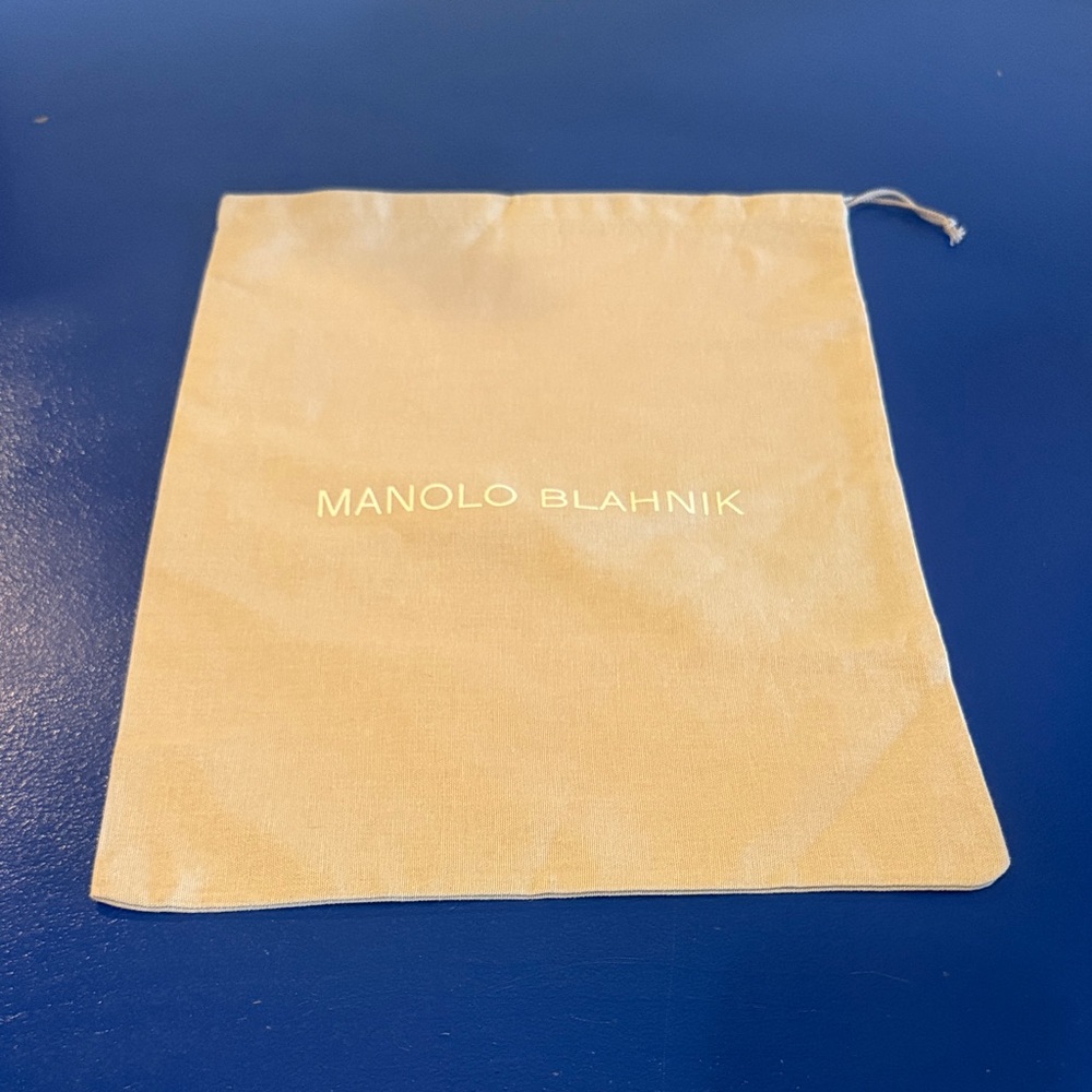 Manolo Blahnik Grey Shoe Dust Bag – Luxury Designer Shoe Storage